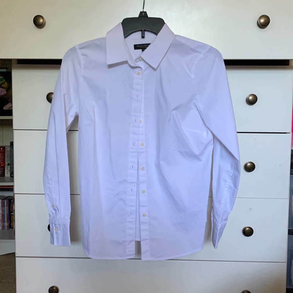 White Banana Republic Button Down
